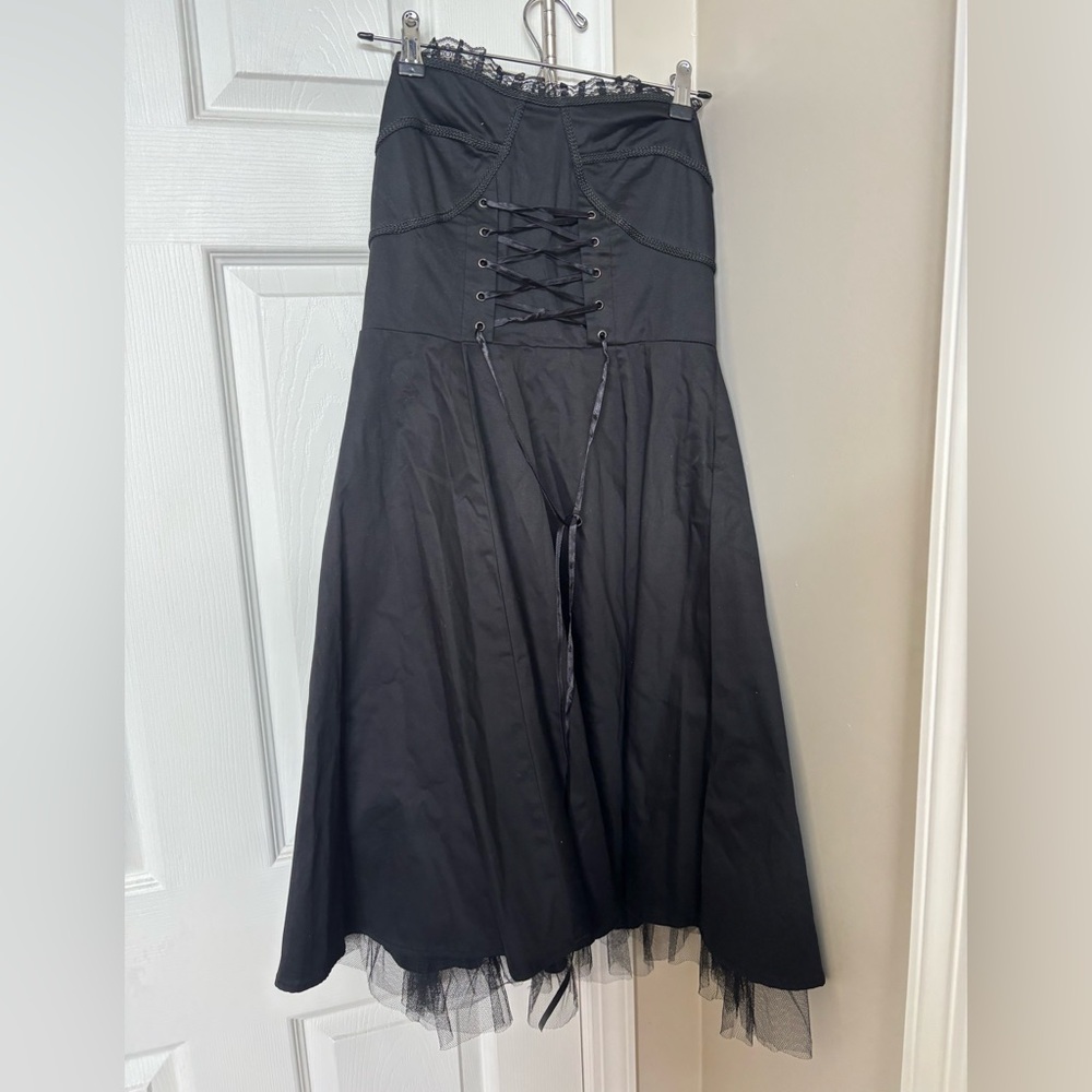 Hearts & Roses Black Corset Dress